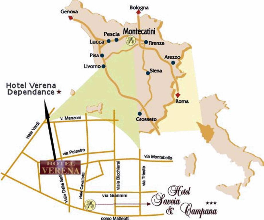 Verena Dependance Savoia & Campana Montecatini Terme Bagian luar foto